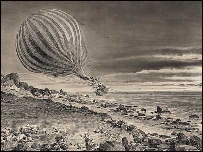 Atterrissage mouvementé d'un ballon en 1868